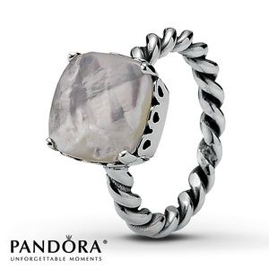 Mother of pearl pandora ring